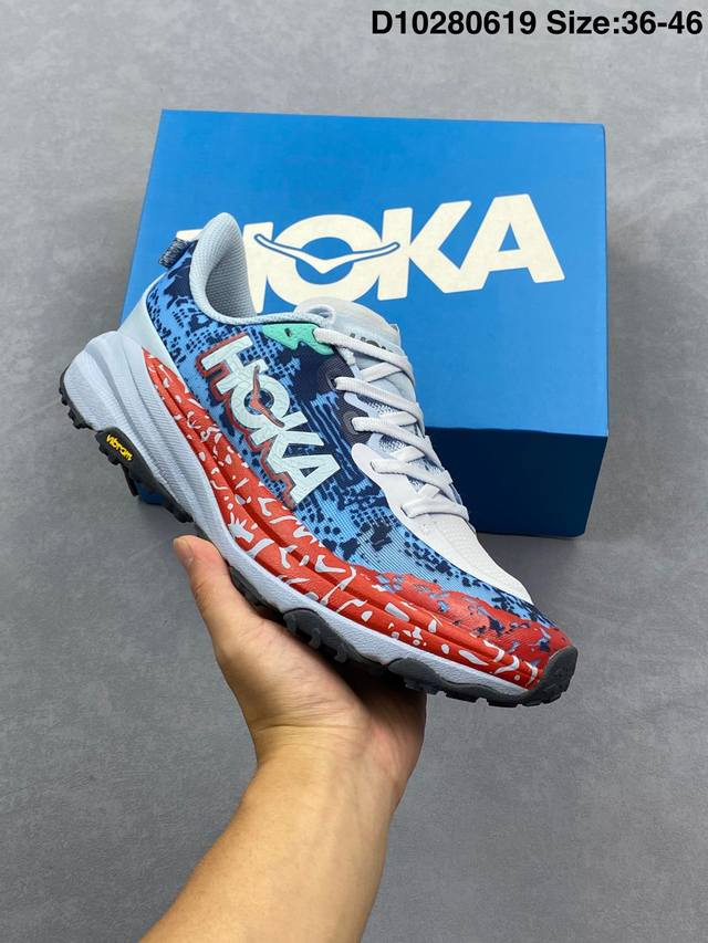 公司级Hoka Speedgoat 6 轻量低帮户外越野跑鞋 户外山脉越野轻量运动跑鞋 货号:1147811 尺码:36 36.5 37.5 38 38.5 3