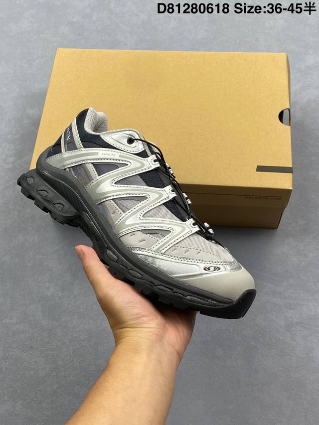 公司级Salomon Xt-Quest Adv Beige “ 萨洛蒙 探索者系列户外越野跑鞋 474790 28 鞋面采用Sensifit贴合技术 全方位贴合