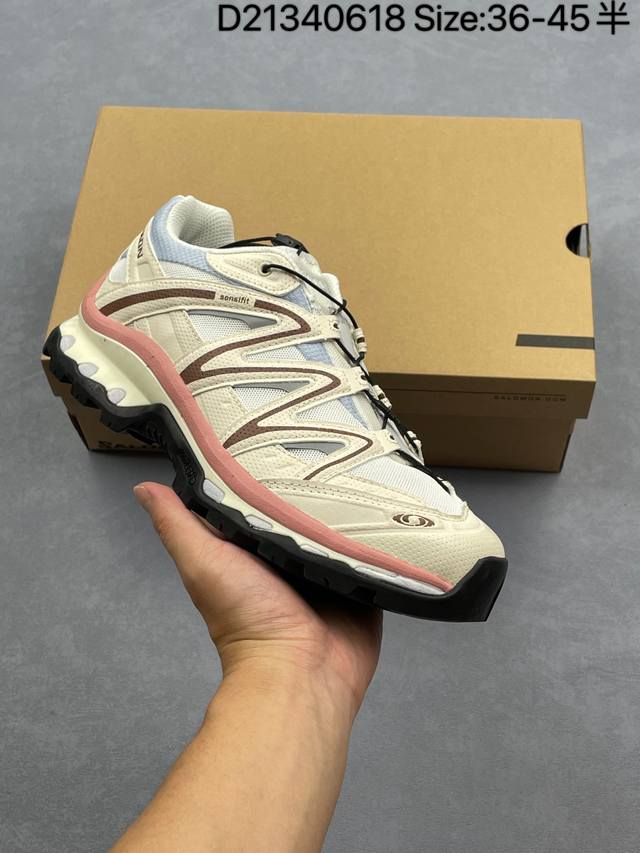 Salomon Xt-Quest Adv ”Beige“ 萨洛蒙 探索者系列户外越野跑鞋#鞋面采用Sensifit贴合技术 全方位贴合包裹脚型 鞋跟部鞋底牵引设