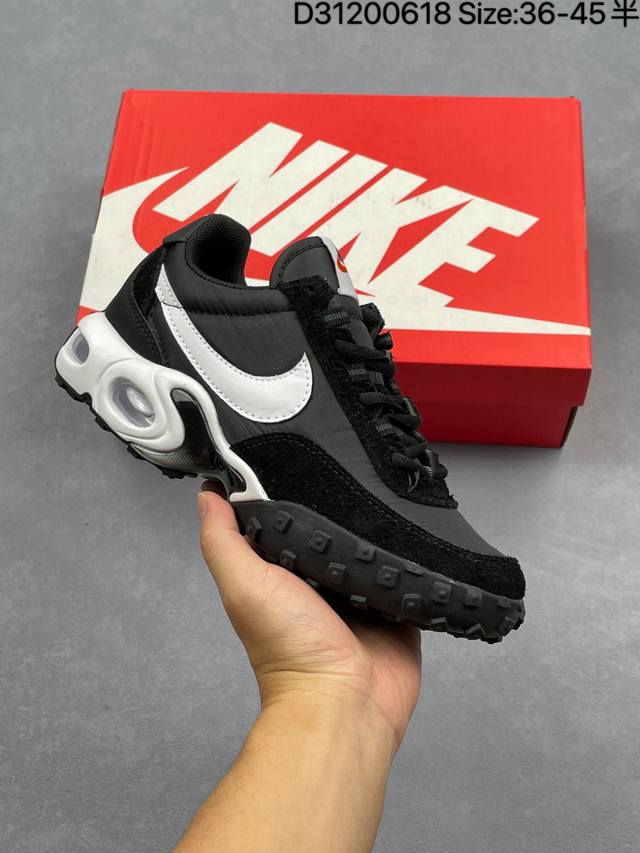 耐克Nike Air Max Waffle Sp”Black And Anthracite“气垫华夫混合系列低帮气垫复古百搭休闲运动慢跑鞋 此款 Air Max
