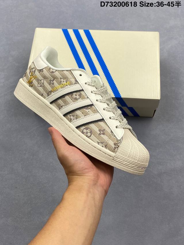 公司级Adidas Originals Superstar 阿迪达斯 三叶草 贝壳头’Diy’系列低帮经典百搭休闲运动板鞋 原装头层材料 用料绝不含糊 独家版型