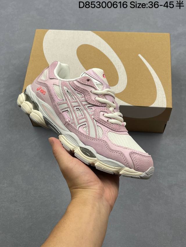 Asics 亚瑟士 Tiger Gel-Nyc户外越野休闲运动跑步鞋。#透气网眼鞋面配合部分合成革材质#采用全新Ahar+橡胶材质,更加耐磨. 货号：1201A