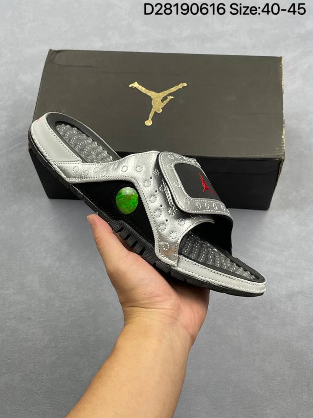 乔丹拖鞋Aj Nike Jordan Hydro Xiii Retro魔术贴 男子 拖鞋货号:684915-101 编码：D28 616