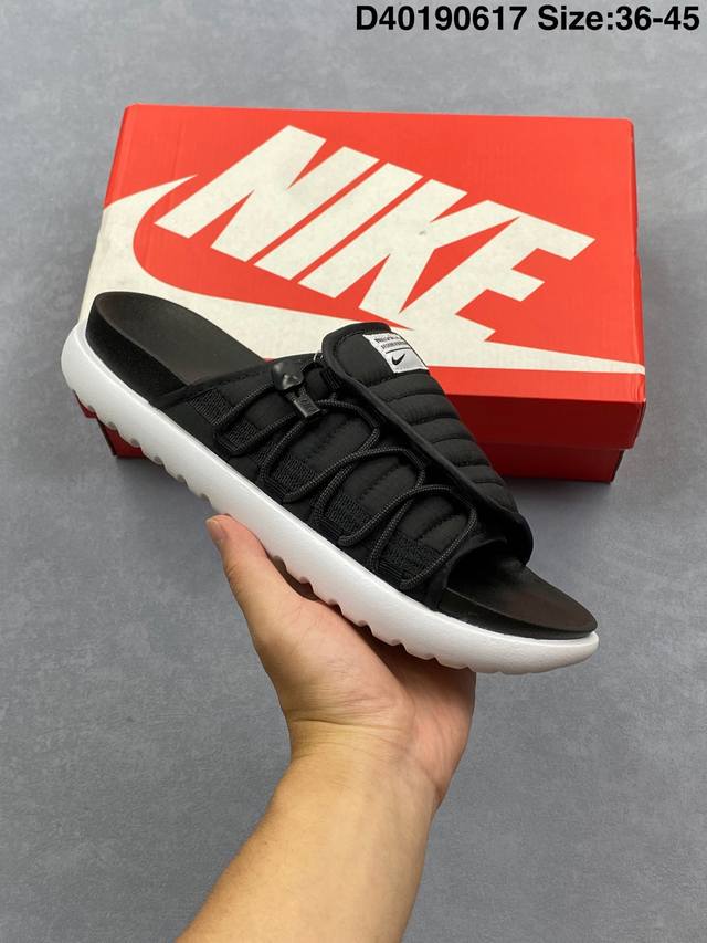 耐克 Nike Asuna Slide 2 Slide 新款可调节夏季休闲沙滩拖鞋 魔术贴一字拖男女凉拖鞋 鞋面侧边加入独特的束绳结构，可让你快速调节贴合度，满