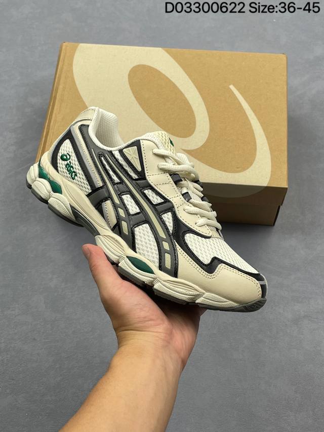 公司级Asics 亚瑟士Gel-Nyc 2055透气网眼鞋面配合部分合成革材质 采用全新Ahar+橡胶材质 更加耐磨 货号：1203A542- 尺码：36-45