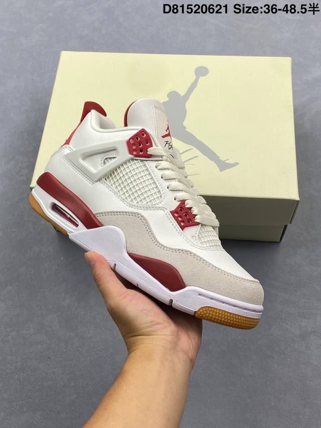 公司级Nike Air Jordan 4 Retro Sp 百搭减震防滑耐磨 复古篮球鞋 鞋款采用分离式后掌可视化 Air Sole 气垫，不仅减轻了重量，还提
