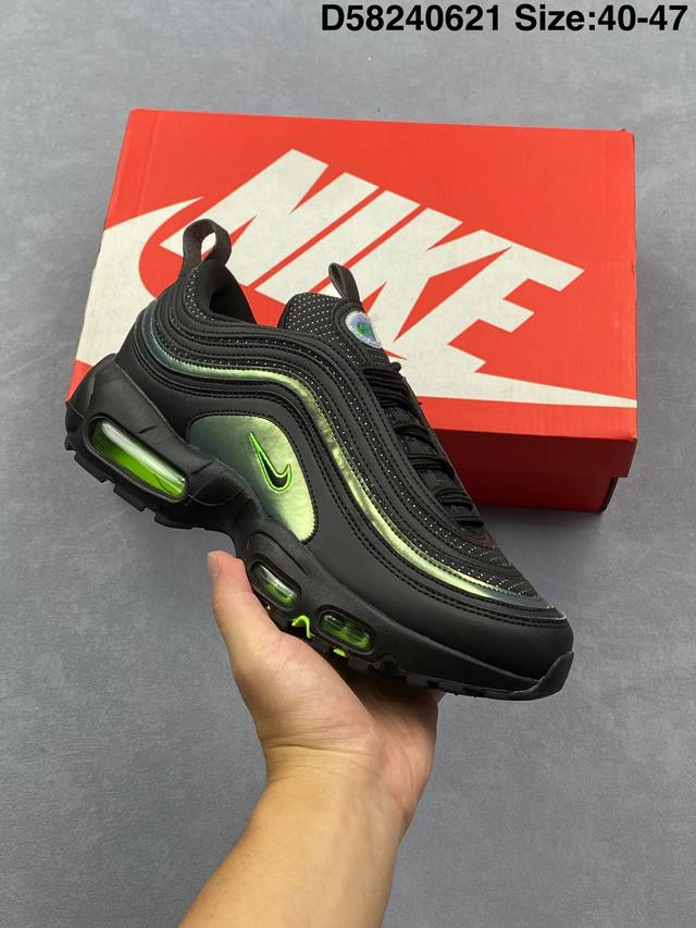 Division Street X Nike Air Max 95 97 Storm Pe 耐克 Max 95 97 低帮 黑白反光 男女同款 舒适百搭防滑耐磨