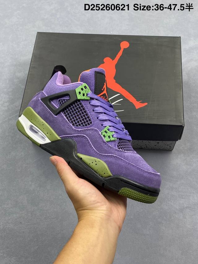 Nike Air Jordan 4 Retro 耐克迈克尔 乔丹Aj4代中帮复古休闲运动文化篮球鞋 原厂材料Tpu超Q弹网格材质 缜密拉帮及中底钢印细节 组合开