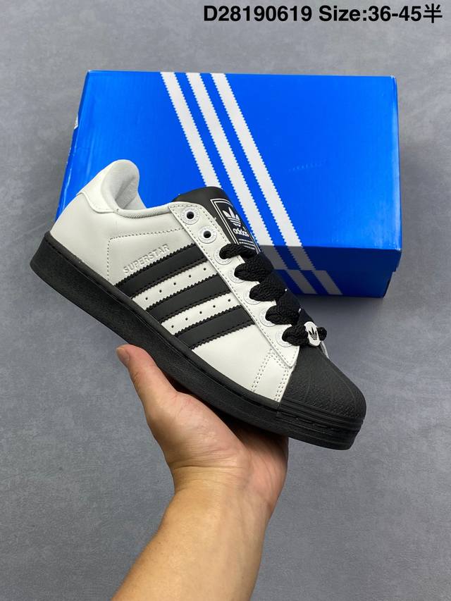 Adidas Originals Superstar 2 白黑 复古潮流 防滑耐磨 低帮 男女款 货号 Ji0124 号码：35-45 Id：D28 619