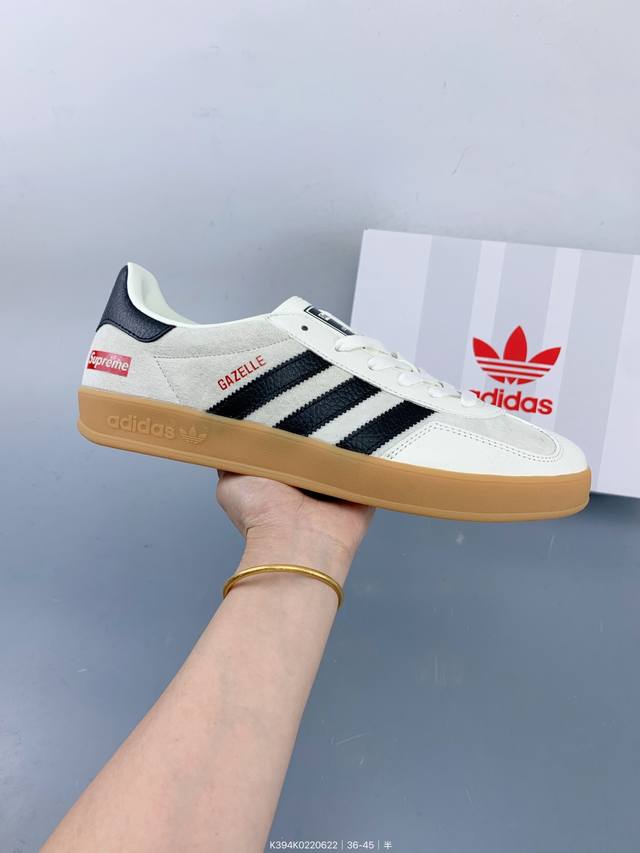 阿迪达斯Adidas Gazelle Indoor Trainers 羚羊内训系列低帮复古百搭休闲运动德训风板鞋 Size：如图 编码：K394K0 622