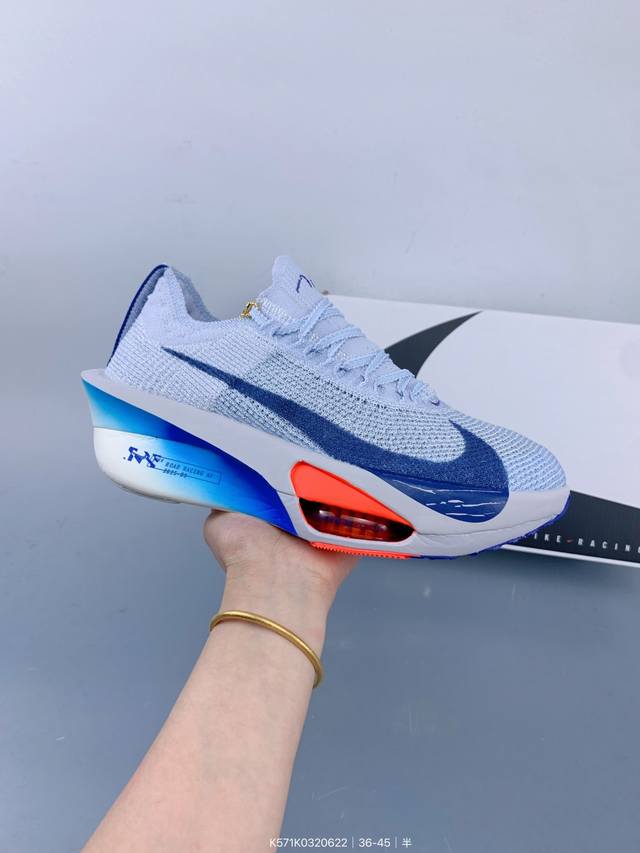公司级 耐克 Nike Air Zoom Alphafly Next% 3代 马拉松三代 原标原盒真碳纤维 真Zoom X 气垫 鞋面采用更轻质更透气的 Ato