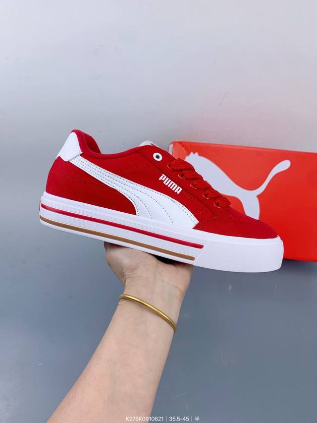 Puma Court 2025年新款厚底增高运动休闲板鞋 复古经典板鞋 Size：如图 编码：K278K0910621