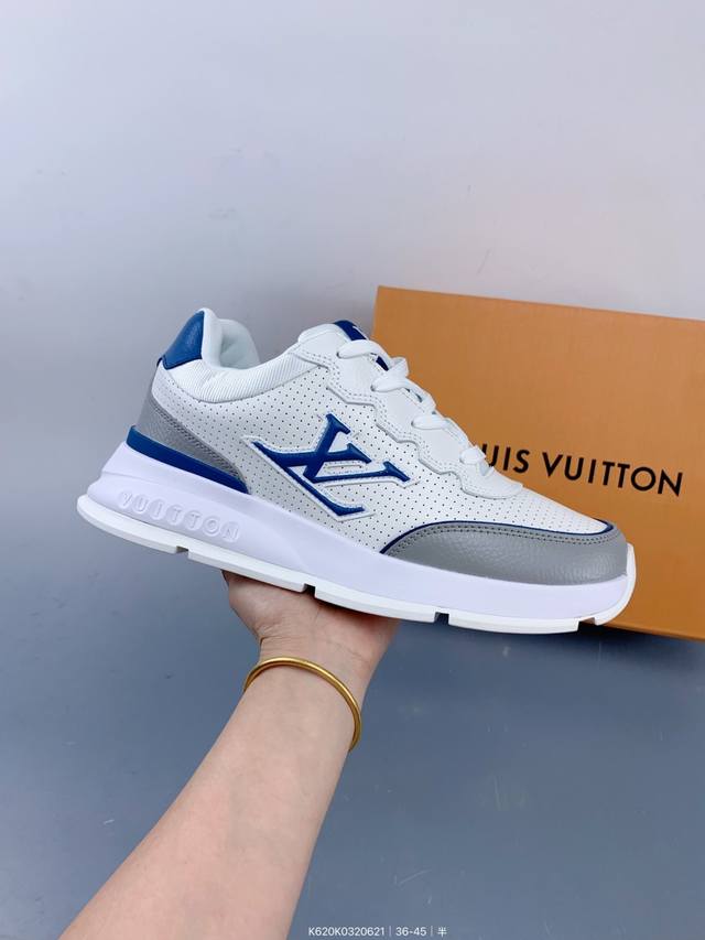 法国巴黎百年奢侈品牌Lv路易威登Louis Vuitton Trainer Sneaker Low 运动系列低帮复古百搭休闲运动文化篮球板鞋 Size：如图 编