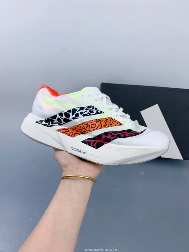 阿迪达斯 Adidas Adizero Adios Pro 4 舒适防滑耐磨 低帮 休闲跑步鞋 男女款厚度增高老爹鞋 Size：如图 编码：K624K00206