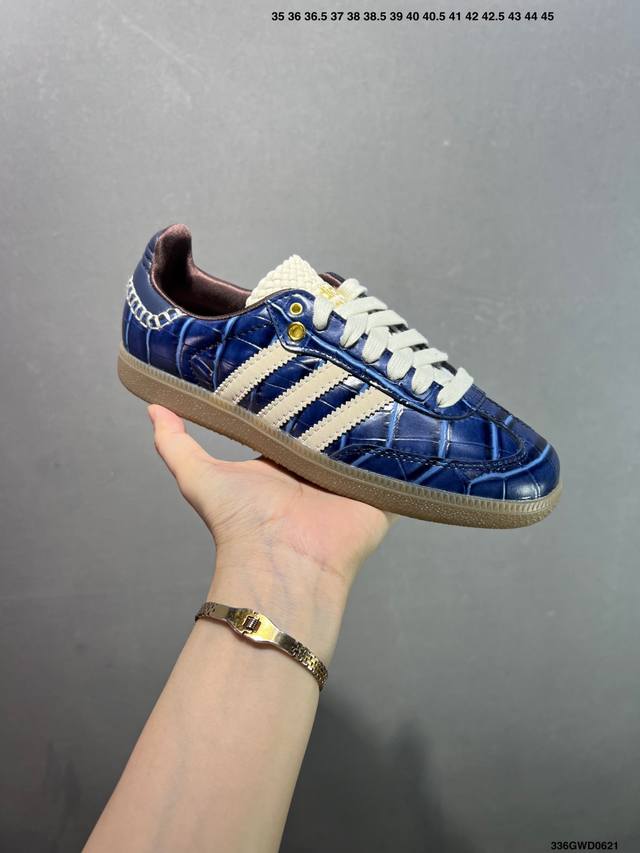 公司级Adidas Originals Wales Bonner Samba Og桑巴舞系列绅士德训足球风百搭低帮休闲运动板鞋 货号:Jh9825 尺码:36
