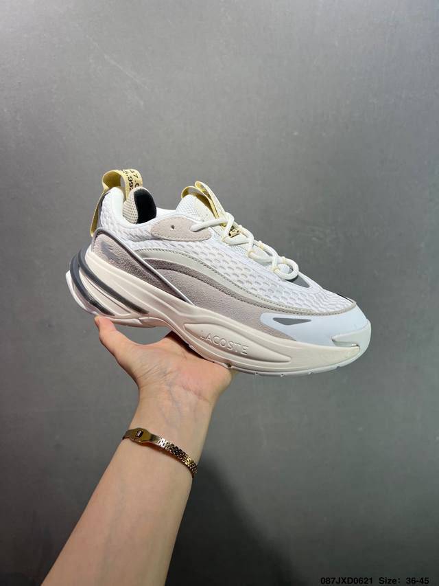 Lacoste法国鳄鱼 舒适运动 网布减震防滑耐磨透气 低帮 橡胶发泡休闲跑步鞋 尺码:39-45如图 Id:087Jxd0621