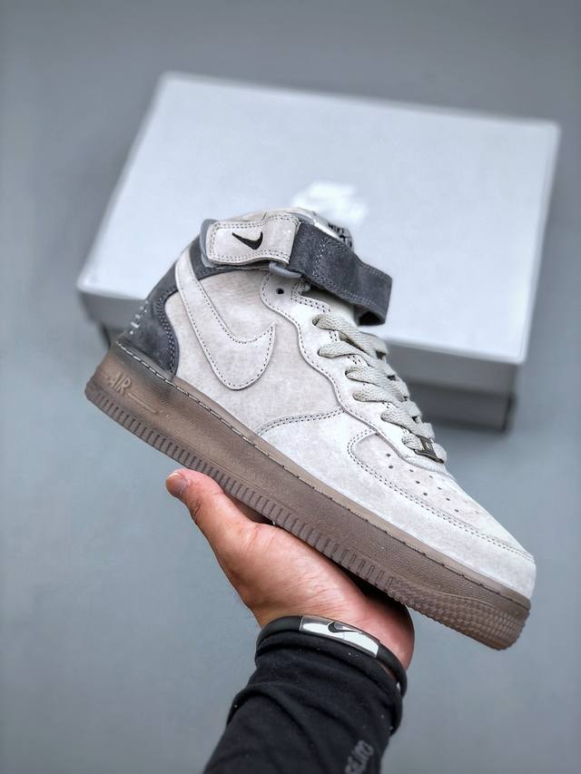 福利款 Nk Air Force 1'07 Mid Af1耐克 空军一号 Af1 中帮 魔术贴 厚底增高运动板鞋 原楦头原纸板 打造纯正空军版型。专注外贸渠道
