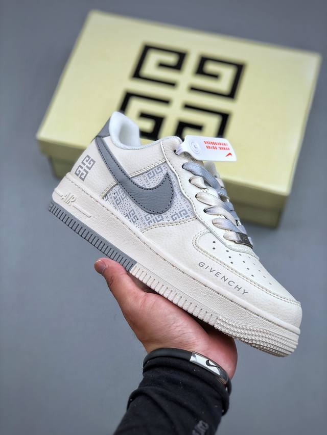 D版 Nike Air Force 1 ‘07 Givenchy纪梵希 联名 空军一号低帮休闲板鞋 原楦头原纸板 纯正空军版型 定制鞋盒 全掌内置全掌气垫 原厂
