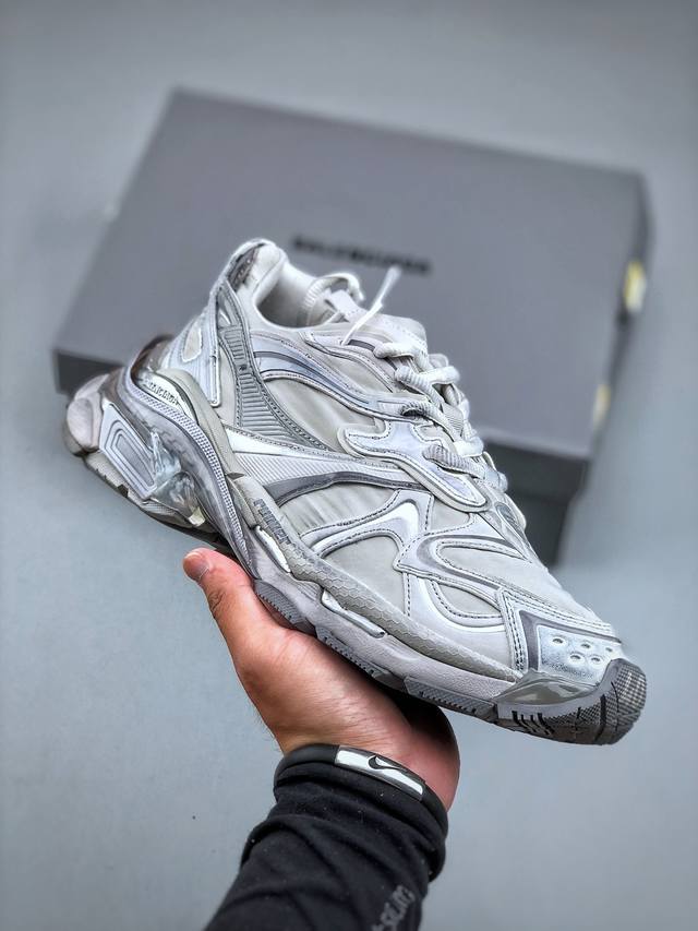 Xa版本 高奢品牌-Balenciaga 巴黎世家 Runner 2 巴黎手工做旧款 慢跑系列低帮复古野跑潮流姥爹风百搭休闲运动慢跑鞋 官方原配套鞋盒 防尘纸配