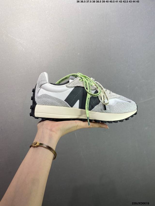 公司级新百伦 New Balance Nb327系列 皮面复古休闲运动慢跑鞋 Ws327Ra全新 New Balance 327 系列，以更纯粹的复古风格设计打