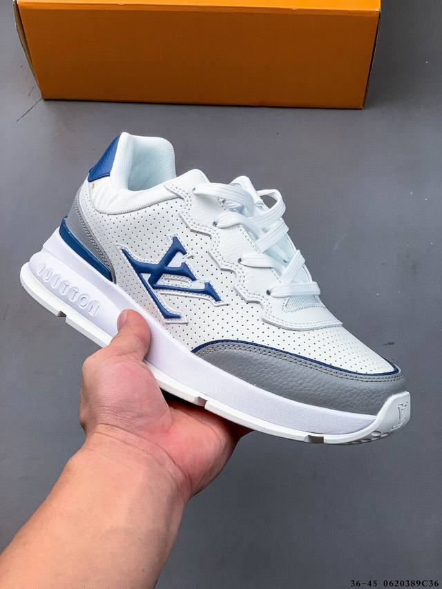 集图 新品公司级 Lv Classic运动鞋 Lv 路易威登Louis Vuitton路易威登Lv男鞋Classic运动鞋2025款小牛皮字母休闲鞋白色1Ahs
