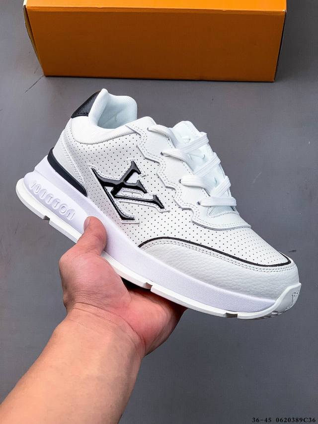 新品公司级 Lv Classic运动鞋 Lv 路易威登Louis Vuitton路易威登Lv男鞋Classic运动鞋2025款小牛皮字母休闲鞋白色1Ahstf