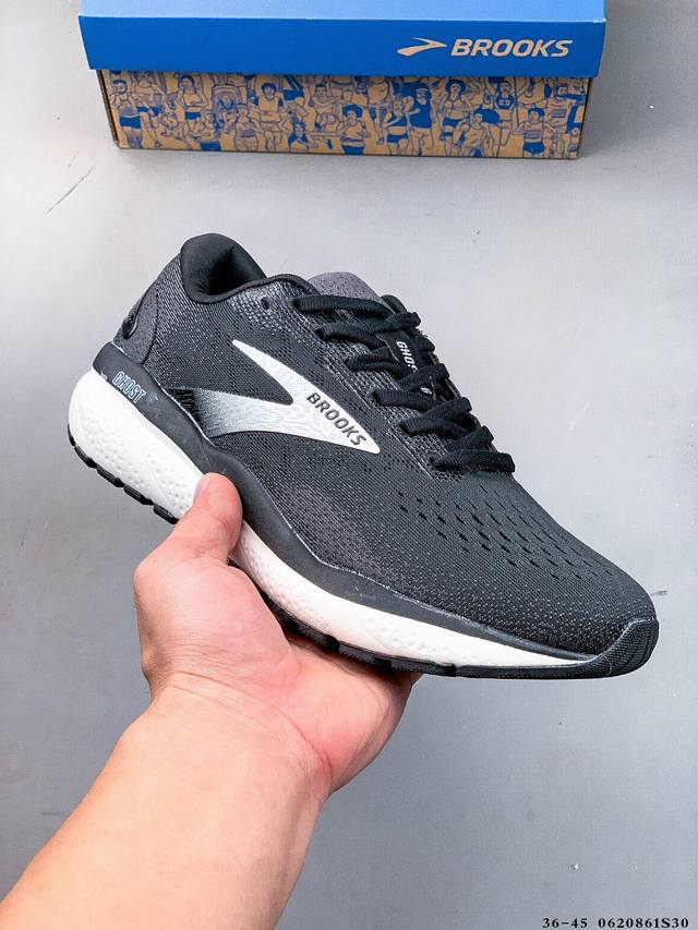 公司级！Brooks Ghost 16 布鲁克斯减震耐磨训练防滑跑步运动鞋 款跑鞋以其卓越的缓震性能和舒适度备受青睐，采用了Biomogo Dna自适应缓震中底