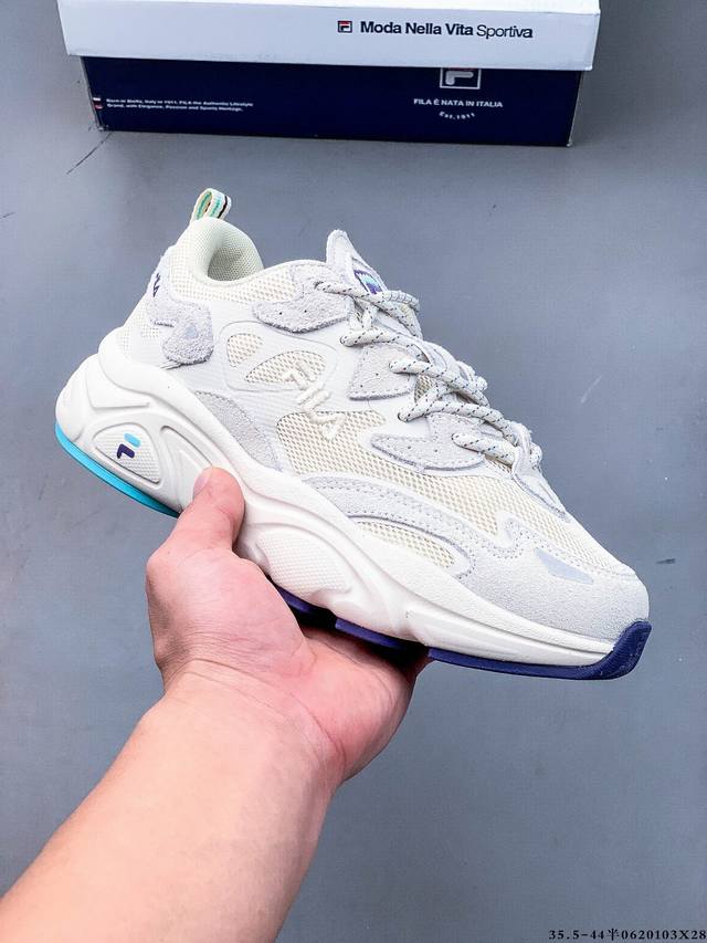 斐乐 Fila Fusion 火星复古跑鞋 原鞋开版定制 正品同步鞋材 皮革拼接麂皮 搭配透气网布 主打复古潮流 撞色设计 视觉冲击十足 超厚Eva软底设计 轻