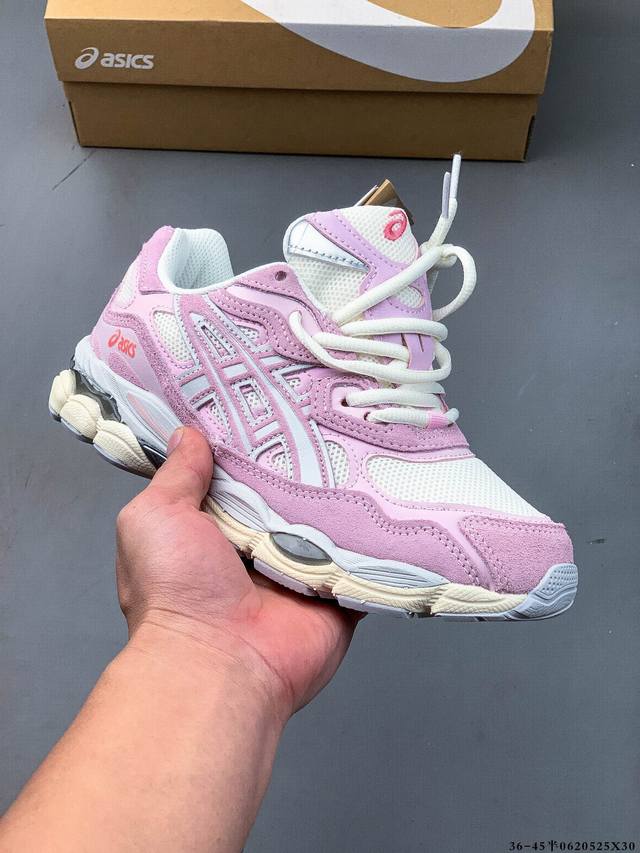 Asics 亚瑟士Gel-Nyc 2055透气网眼鞋面配合部分合成革材质 采用全新Ahar+橡胶材质 更加耐磨 0620525X30