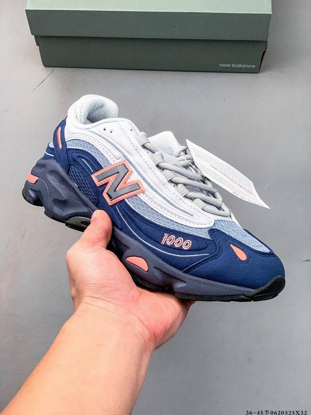 原楦原纸版开发版型#小红书穿搭款式，Nb新百伦New Balance 1000 系列低帮复古老爹风休闲运动跑步鞋 0620525X32