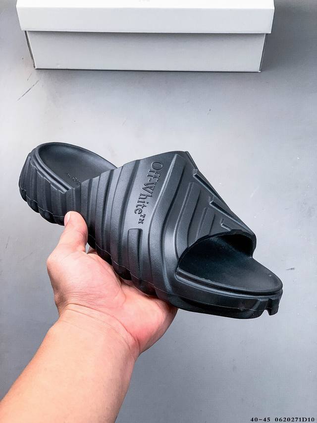 Off-White Exploration Eva 圆头套穿 防滑一字拖鞋 0620271D10