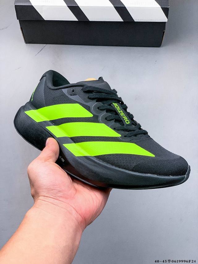 Adidas Adizero Evo Sl M马拉松飞线贾卡轻质透气休闲运动跑步鞋 采用双层透气网纱 Flywire动态飞线绑缚鞋面材质 内置Zoom小气垫装置