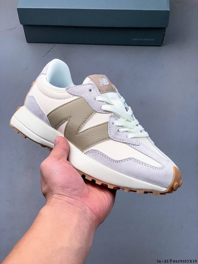 New Balance Ms327系列复古休闲运动慢跑鞋 原鞋打版 细节完美 采用尼龙及猪巴革麂皮物料拼接构成#中底高弹Pu材质及满丁防滑橡胶外底上世纪 70