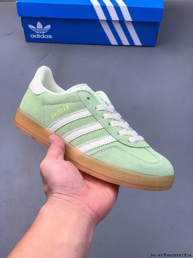 集图 真标半码！阿迪达斯Adidas Gazelle 低帮复古百搭休闲运动板鞋 0619103X16