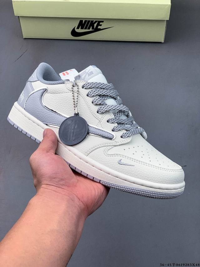 公司级头层！耐克Nike Air Jordan 1 Low Aj1乔1 低帮潮流缓运动休闲板鞋。Aj1 低帮拼接 完美版型真头层牛皮# 内置缓震气垫 原鞋开模