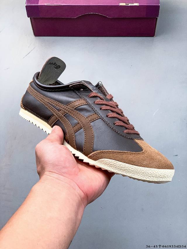 Asics Onitsuka Tiger 鬼冢虎手工鞋亚瑟士鬼冢虎专柜正品头层小羊皮 产品从款式颜色造型上体现出追求舒适和细节的完美，鞋类更是推崇手工制作的严谨