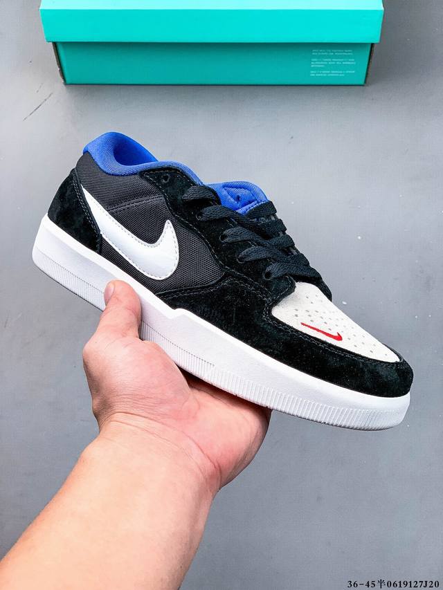 集图 耐克Nike Sb Force 58是一款将前沿创新带入街头的单品，它具有硫化杯底，具有出色的耐用性和灵活性。使用帆布和绒面革，在饰面上放置通风口，它自始