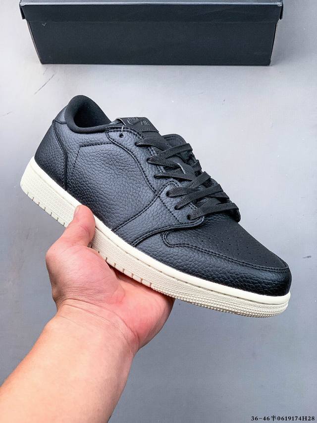 公司级头层！耐克Nike Air Jordan 1 Low Aj1 乔1 低帮潮流运动休闲板鞋。Aj1 低帮拼接 完美版型真头层牛皮# 内置缓震气垫 原鞋开模