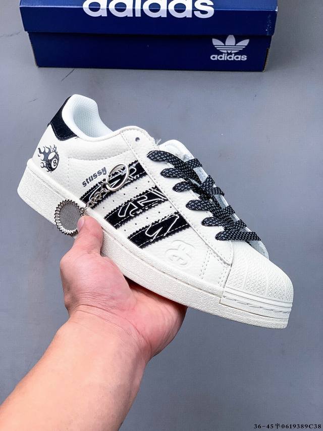 集图 公司级头层！阿迪达斯Adidas Superstar 贝壳头经典百搭休闲板鞋 渠道正品订单 诠释市场最高工艺水平 贝壳头经典小白板鞋 专柜上架同步配色 全