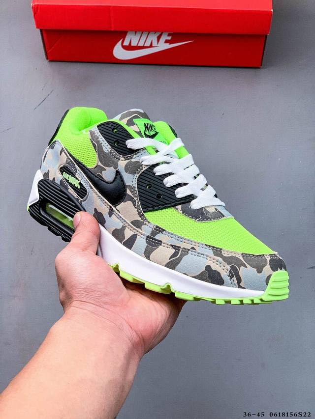耐克 Wmns Nike Air Max 90 Oreo 半掌气垫全皮复古运动休闲慢跑鞋 0618156S22