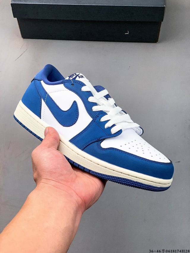 公司级头层！耐克Nike Air Jordan 1 Low Aj1 乔1 低帮潮流运动休闲板鞋。Aj1 低帮拼接 完美版型真头层牛皮# 内置缓震气垫 原鞋开模