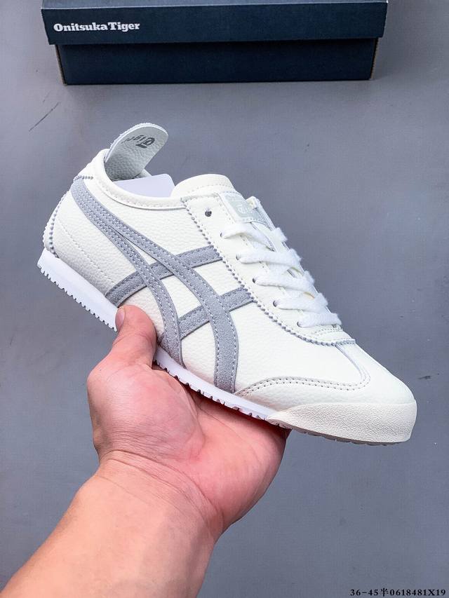 Asics 亚瑟士 Onitsuka Tiger 鬼冢虎 阿斯克斯 皮面原装四联吊牌 中底纸板钢印 日系轻便运动休闲鞋 0618481X19