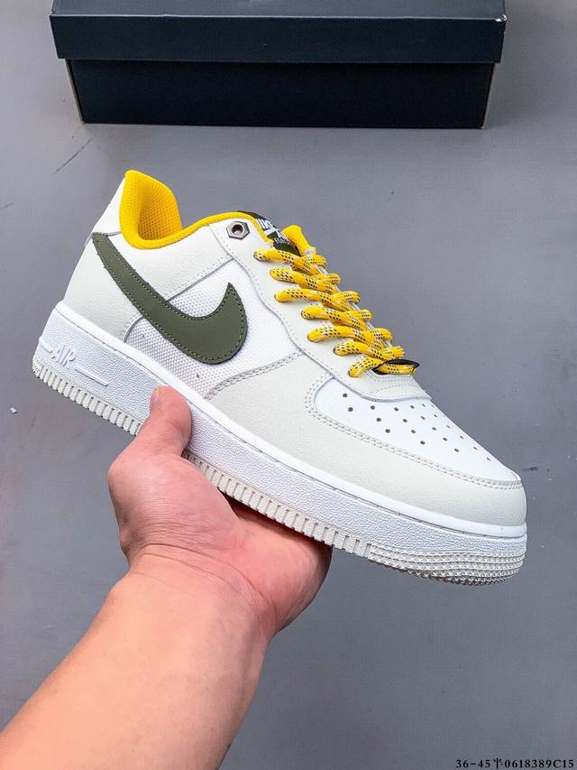集图 二层真标！耐克Nike Air Force 1 Low 空军一号低帮经典百搭休闲板鞋 0618389C15