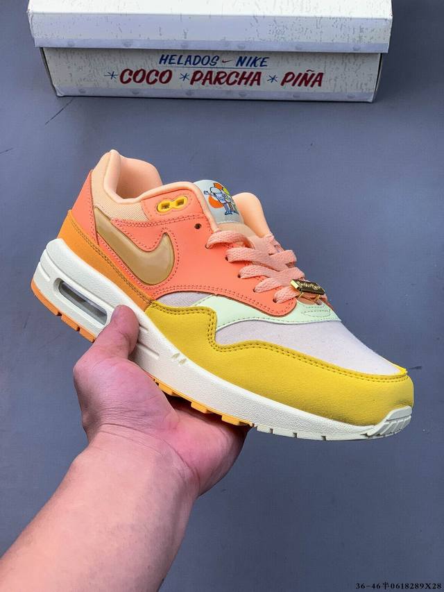 公司级！耐克 Nike Nike Air Max 1 87 限定配色 气垫缓震跑步鞋 0618289X28