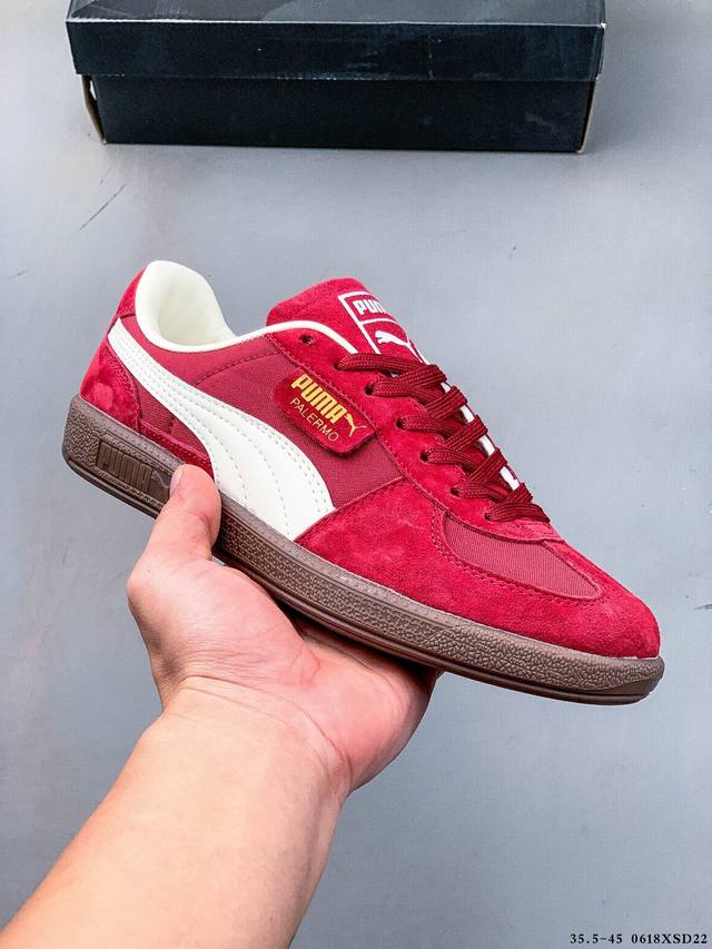 Puma彪马男女通用Palermo Og 标贴运动鞋 鞋款复刻，重温足球文化风潮！ 近日 Puma 将经典鞋款 Palermo 重新带回市场，让众多鞋迷和足球爱