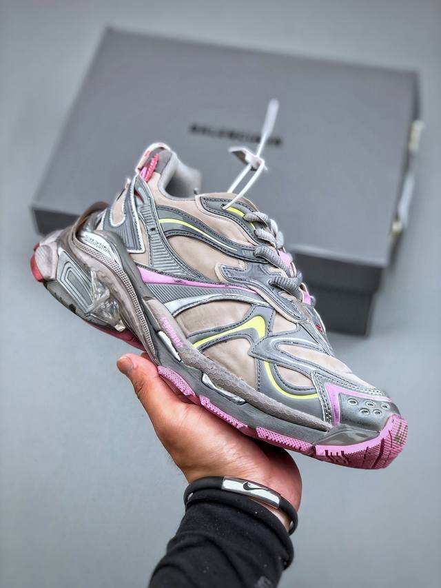 Xa版本 高奢品牌-Balenciaga 巴黎世家 Runner 2 巴黎手工做旧款 慢跑系列低帮复古野跑潮流姥爹风百搭休闲运动慢跑鞋 官方原配套鞋盒 防尘纸配