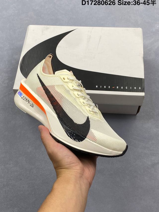耐克Nk Vaporfly 4 柔软舒适防滑耐磨低帮 马拉松休闲跑步鞋 Vaporfly 系列以速度和效率而闻名，仍然是竞技跑步者的首选。这款新版本秉承了其以性