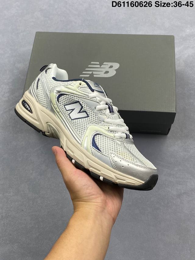 新百伦 Nb530 New Balance 530 复跑古鞋Nb530这鞋双确实是Nb家经复典古款式之一，以全科新技诠释，成打功造530鞋款。鞋面保在持530基