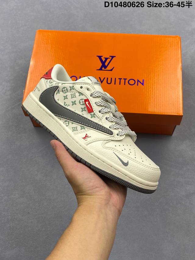 Nike Sb Dunk Low Lv联名 米白黑勾 周年高端定制 低帮休闲板鞋 #定制鞋盒 大厂纯原品质出货 超高清洁度 皮料切割干净无任何毛边 细节完美 货