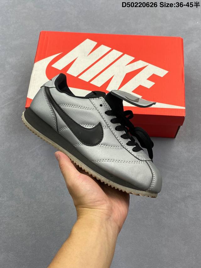 Nk Classic Cortez Leather 阿甘复古初代皮革慢跑鞋 货号：Hq3490-099 缓震防滑耐磨同源头层皮料 原厂模具 公司级标准检验Qc